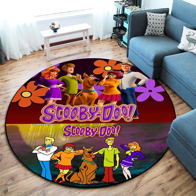 Halloween supernatural comedy adventure movie Scooby-Doo Round Carpet Soft Home Decoration Corridor Table and Chair Anti slip Outdoor Floor Mat rug 2