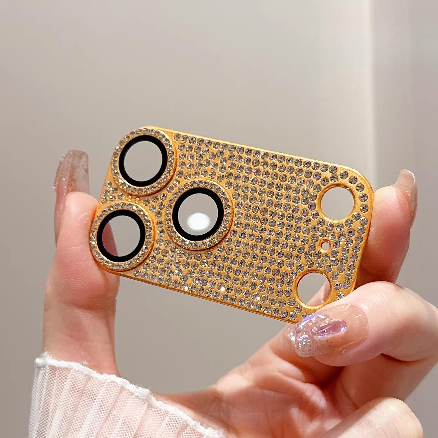 

HD Блискучий Алмазний Броньований Захист Камери Для IPhone 17 Pro Max 17Pro Анти-подряпини Повне Покриття Лінза Загартоване Скло Плівка Ковпачок iPhone 17 Pro Max помаранчевий