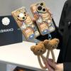 Cartoon Butter Toast Bear Applicable Apple 17Promax Mobile Phone Case IP16 Drum Air Cushion 15 Internet celebrities 14 Soft