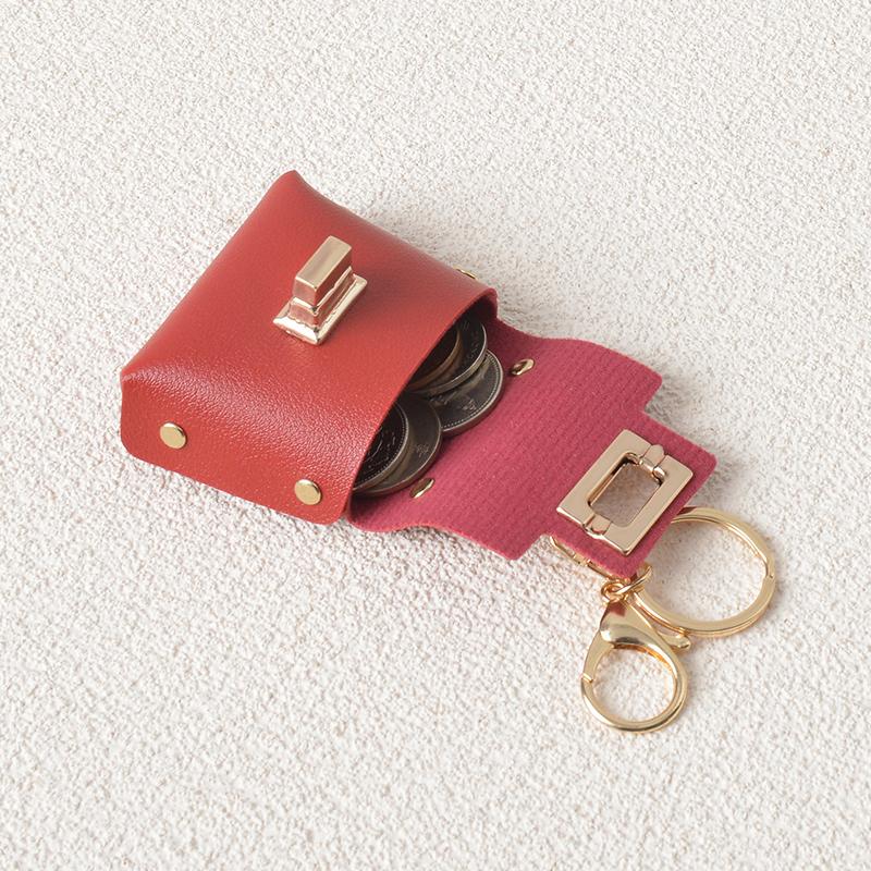 Tragbare Mini-Tasche Schlüsselanhänger Licht Luxus Kleine Taschenanhänger Einfarbig Kopfhörer Aufbewahrungstasche Anhänger Münzbörsenanhänger