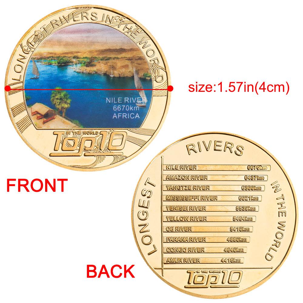 Top 10 River Commemorative Coins, Metal Badges, Collectible Gifts, Commemorative Badge Gift Boxes, Graduation Gifts