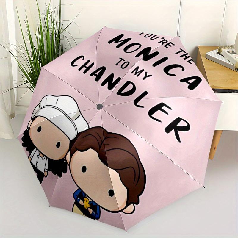 

Monica and Chandler - Friends Automatic Opening and Closing Folding - A Good Choice for Gifts, Fashionable and Convenient Umbrella With Cute