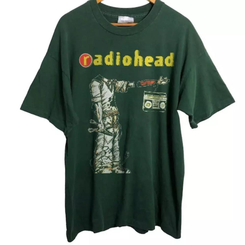 Футболка Radiohead Лесной Зеленый Цвет Классический Стиль Базовая футболка Унисекс S-5XL Унисекс Футболка XXL