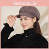 Outdoor Plaid Beret Thickened Sun Protection Hat Fashionable Breathable Gift