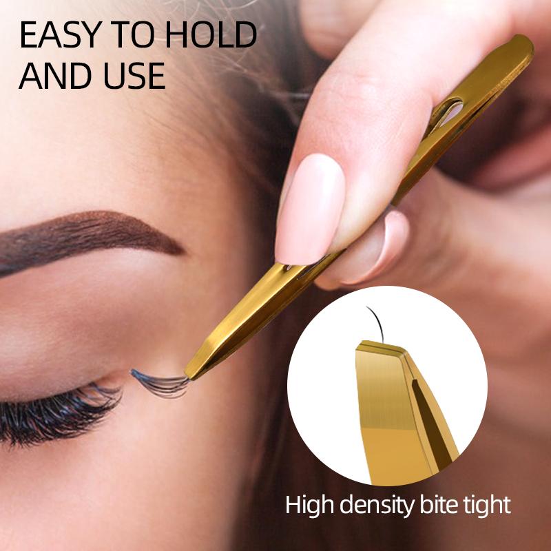 Eyebrow Tweezer Set, 4 Pcs Professional Stainless Steel Tweezers for Women, Precision Tweezer for Facial Hair, Splinter and Ingr