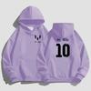 MESSI Baumwolle Bedruckter Hoodie Hohe Qualität Einfarbig Schlichte Sportbekleidung Paar Mode Schlichter Pullover Top Lockerer Street Hoodie