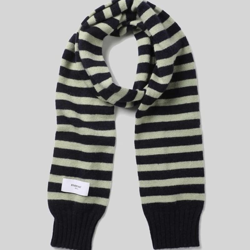 

Studio Salt [24 ЗИМА][Метка SALT] ВЯЗАНЫЙ ШАРФ NOAH STRIPE_ЗЕЛЕНЫЙ/ТЕМНО-СИНИЙ GREENNAVY