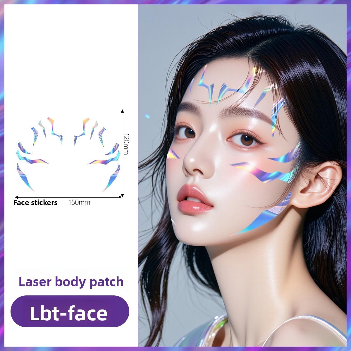 

K-Pop Full Body Temporary Tattoos | Waterproof Holographic Stickers for Cosplay, Halloween Party & Conventions Concert