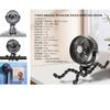 Quiet Octopus Mini Fan, Portable Rechargeable Fan for Baby Stroller & Outdoor