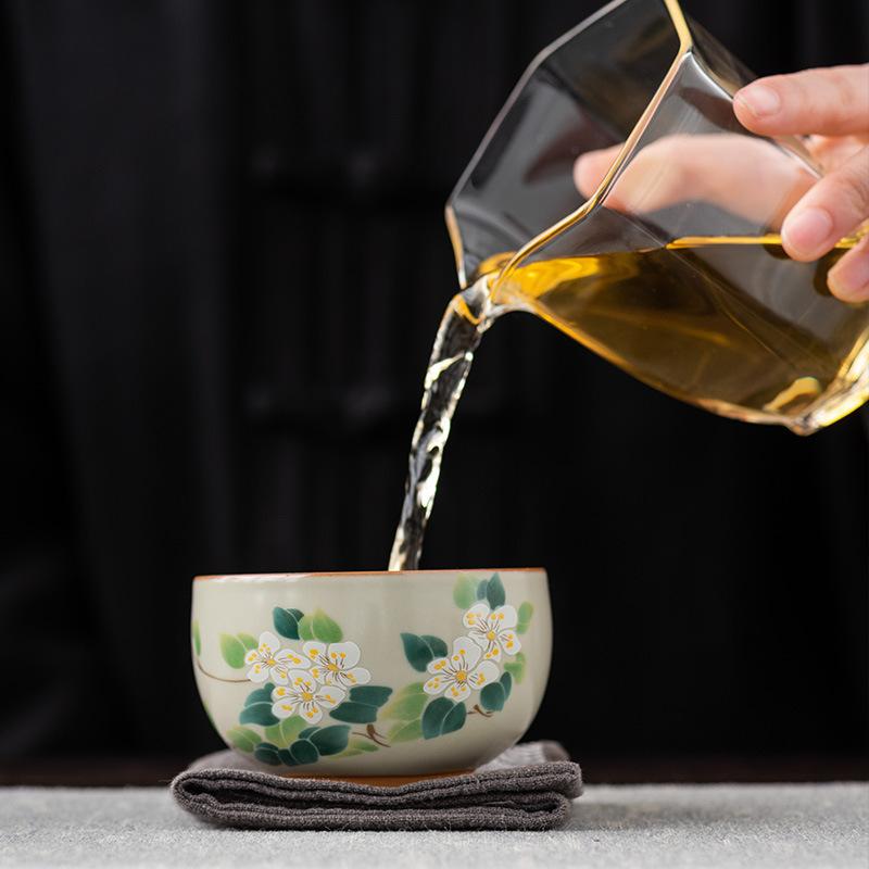 Huang Ru Kiln Master Cup High-end Open Film Can Be Raised Retro Tea Cup Tea Cup Tea Bowl Gift Box Light Luxury Business Gift