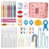 59-Piece Portable Crochet Set for Beginners with Yarn and Tools