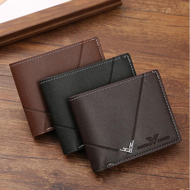 Pánská mládežnická módní peněženka s více přihrádkami na karty a vzorem liči.