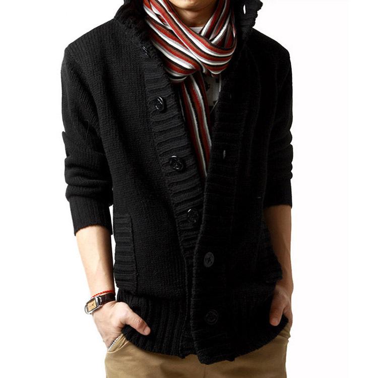 New Autumn And Winter Thick Warm Sweater Slim Fit Men'S Sweater Men'S Multi-Color Pullover Knitted Sweater
