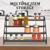 4 Tier Spice Rack Organizer Carbon Steel Seasoning Step Storage Shelf Countertop Tiered Seasoning Holder Rack for Kitchen