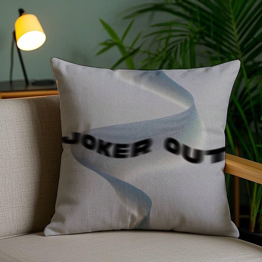 J-Joker O-Out Band Pillow Case Sofa Short Plush Double-sided HD Printing Room Home Office Gift Cushion Cover