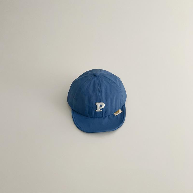 

Новая детская шапка, летняя корейская версия букв, повседневная кепка для малышей, защита от солнца, быстросохнущие детские бейсболки 46-50cm&6M-3T чёрный