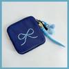 Portable Cute Zero Wallet Bowknot Cosmetic Bag Multifunctional Sanitary Napkin Storage Bag  Women
