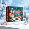 Holiday Mantel Decor 24 Days Giraffe Christmas Advent Calendar, 2D Acrylic Figure Countdown Day Collectible Animal Ornaments for Xmas Tree, Home Party