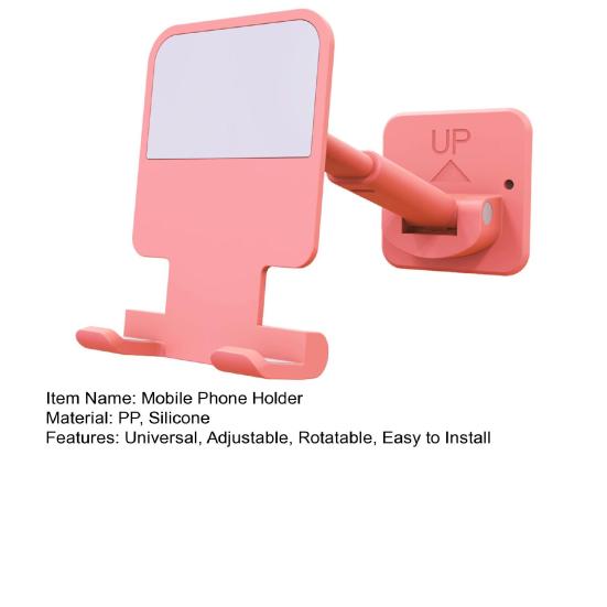 Handyhalter, 90-Grad höhenverstellbar, Anti-Shake-Rotation, universeller Wandhalter für Mobiltelefone