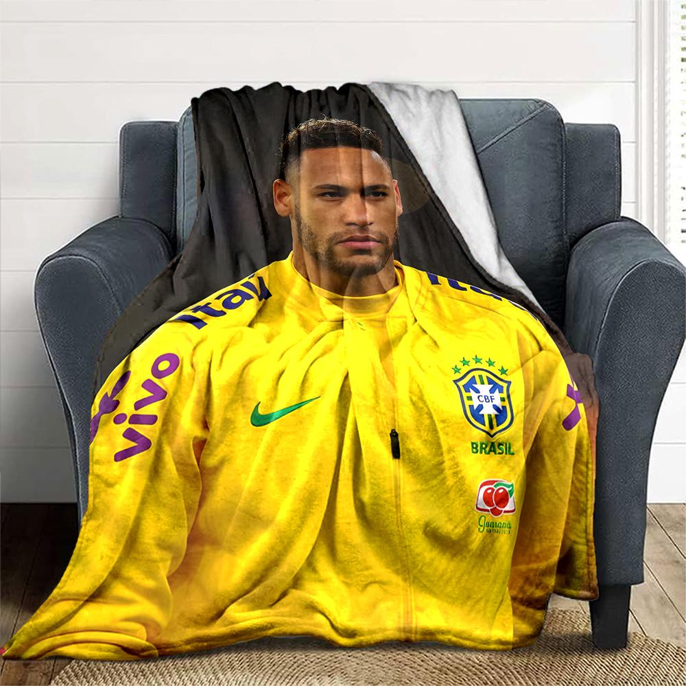 1pc Neymar14 Blanket, Gift, for Men and Women, Soft Blanket, Good for Sofa Bed Couch Travel, Lightweight Flannel Blanket