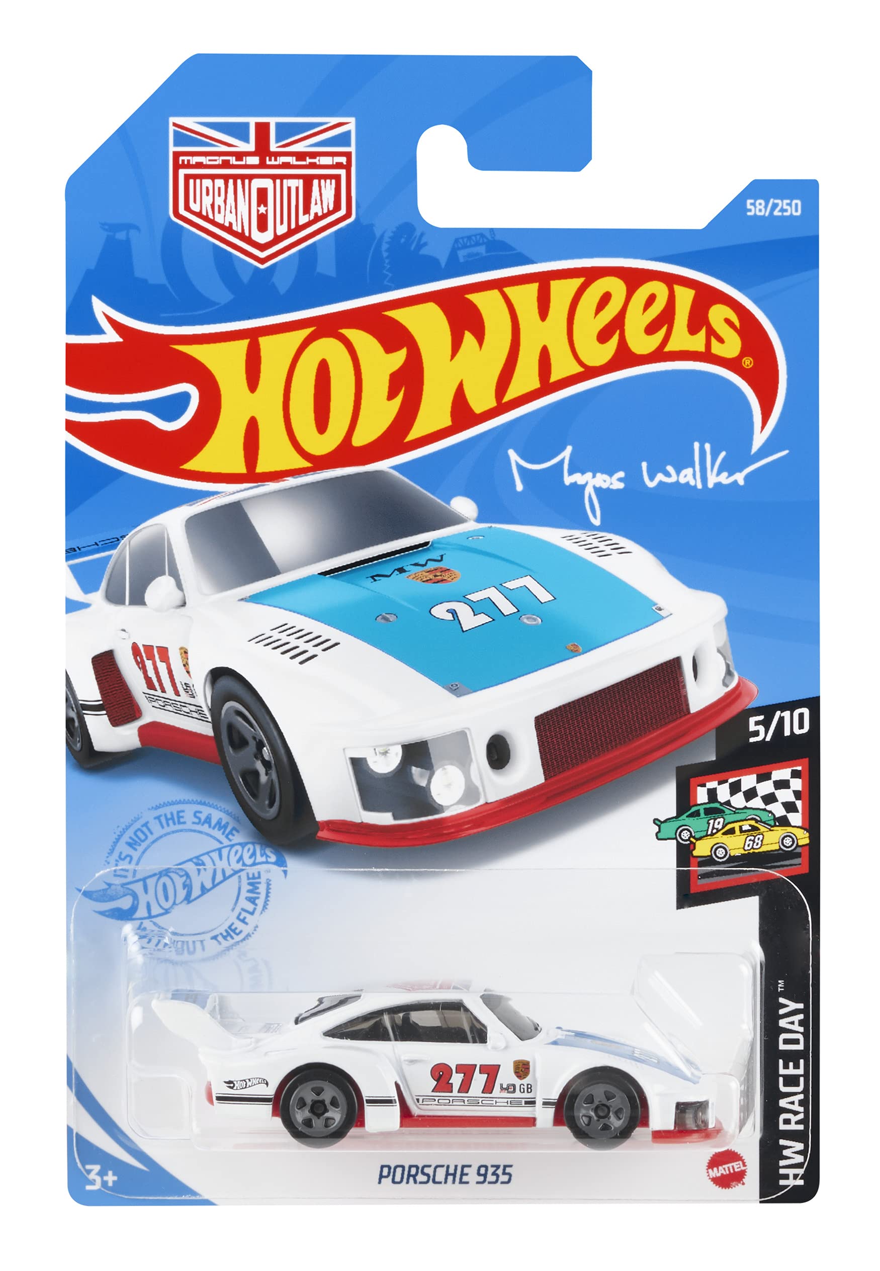 

Hot Wheels Базовая машина Porsche 935 HCM45 белый
