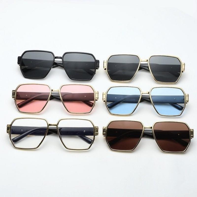 Lunettes de soleil carrées Lunettes de soleil polyvalentes de célébrité sur Internet Lunettes de soleil anti-ultraviolets