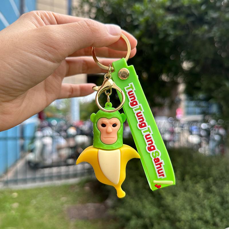Italian Brainrot Anime Merchandise Keychains Toys Figure Model Dolls Hang The Bags Gifts Abstract Anime Action Figures Key Rings
