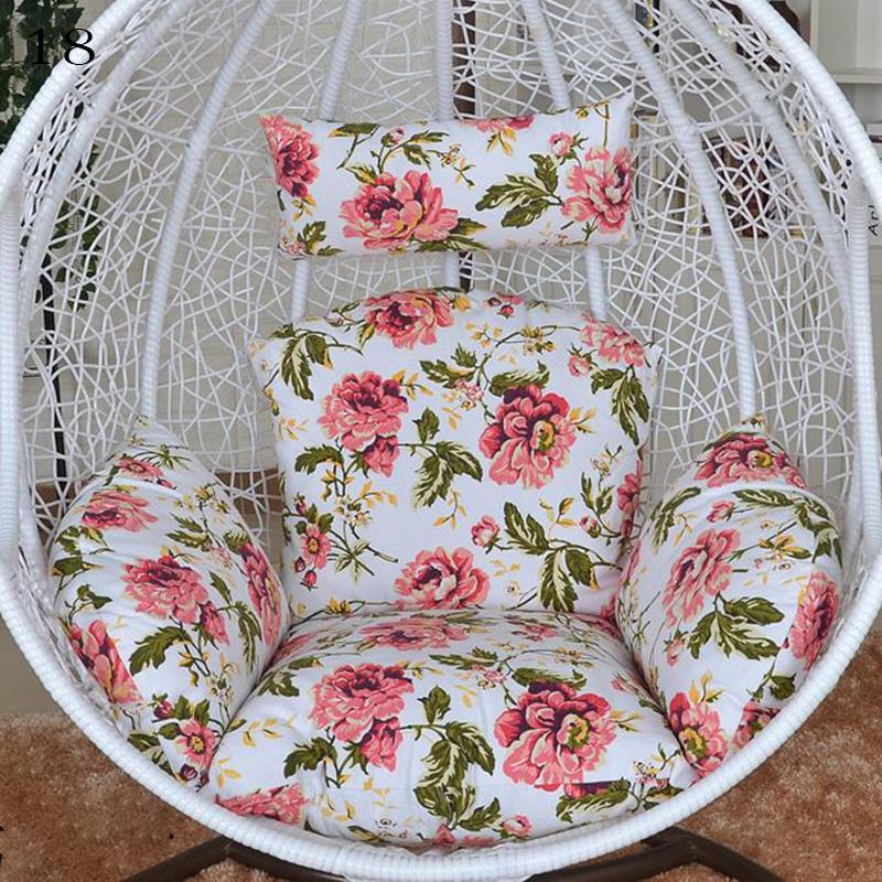 Hanging Swing Egg Chair Cushion Cover Patio Large Round Papasan Chair Pad Cover Empty (No Filling) Garden Lounger Cushion Cover
