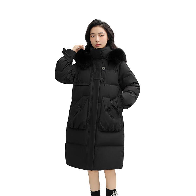 YAYA Women's Long Hooded Down Jacket YE3B630965L