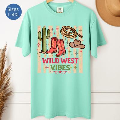 Plus Size Wild West Mens Kids T Shirt, Western Graphic Tee, Cowgirl Tee For Plus Size Women, Country Girl Shirt For Her, Boho Western Gift For Her