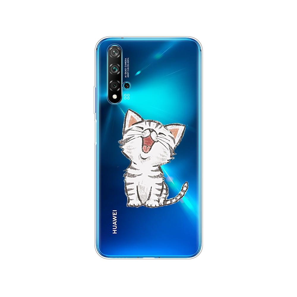 Dla Huawei Nova 5T Case miękka TPU tylna silikonowa obudowa telefonu dla Nova5T 5 T YAL-L21 6.26 ''fundas coque zderzak