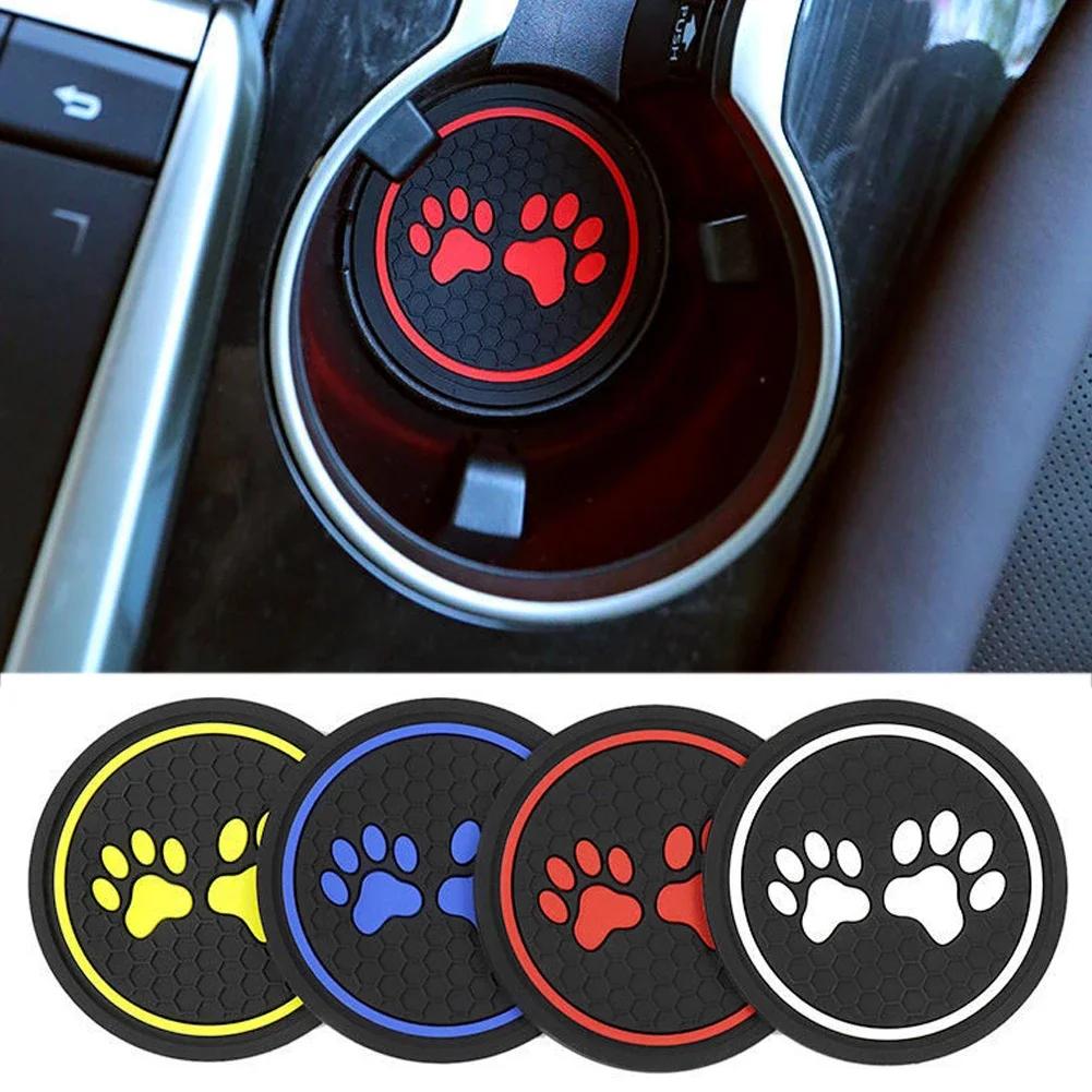 2PCS Car Coasters Cup Mat Universal Holder Anti Slip Bottle Pad Insert Pads Interior Most Water Cups Car Accessories