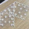 Off White Embroidery Flower Trimmings for Clothing, DIY Sewing Lace Fabrics, Wedding Dresses, Sewing Accessories, 5Yards