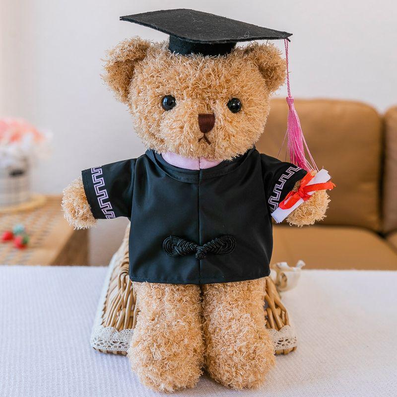 Bachelor's Suit Master's Doctoral Bear Plush Toy Graduation Bear Doll Printing Rag Doll Graduation Gift