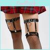 Punk Style Ladies Leg Ring With Metal Leather Y2k Fetish Garters For Party Wear