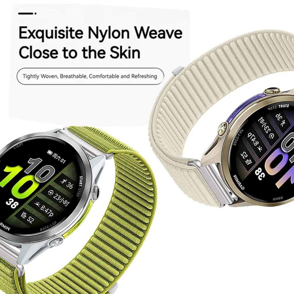 Universal 18/20/22mm wristbands  Huawei WATCH GT/Runner2, Garmin ActiveS/GT4with breathable and gradient-textured nylon fabric for a comfortable fit