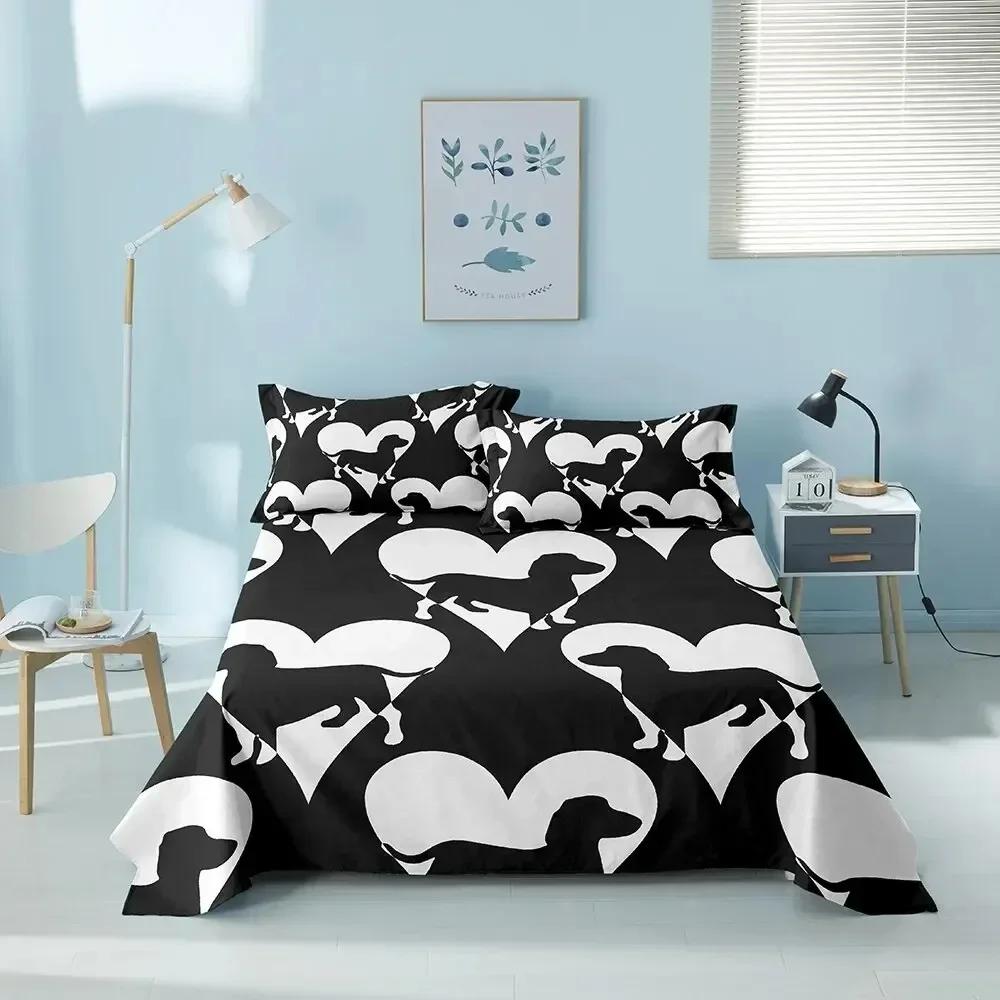 Top New Cartoon Cute Pet Dog Bedding Set Duvet Cover Bedroom Comforter Covers Single Twin King Size Quilt Cover Home Textile