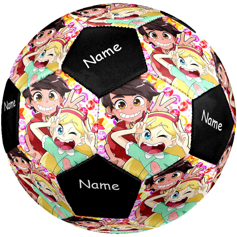 Custom Name Star Butterfly Theme Size 5 Soccer Ball, Suitable for Both Indoor and Outdoor Matches, a Gift Suitable for Everyone.