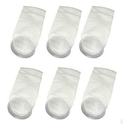 200um "Fish Tank Aquarium Marine Sump Felt Prefilter Bag Holder , White, 6pcs