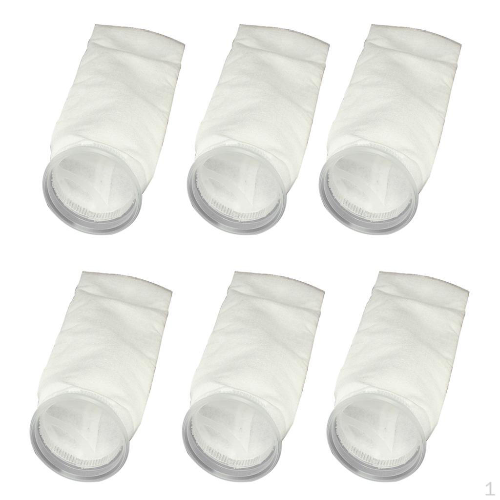 

200 мкм Аквариумный морской самп Фетровый мешок-префильтр Держатель , Белый, 6 шт.