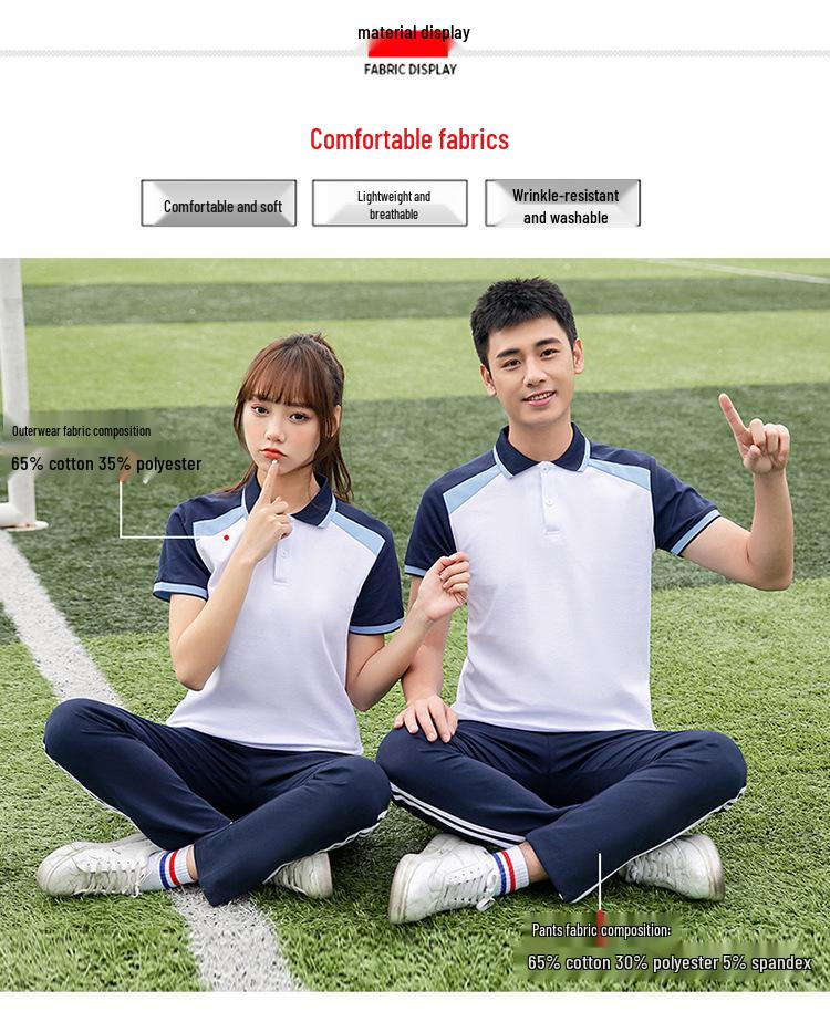 Academy Style School Uniform Set: Plus-Size Three-Piece for High & Middle School Sports Meet
