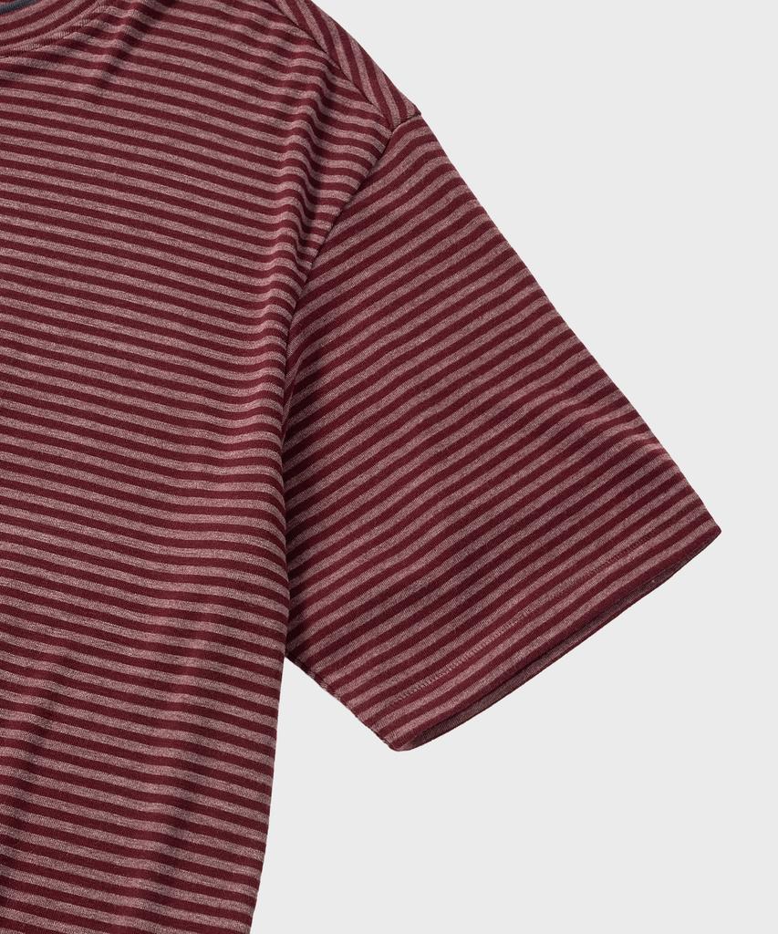 NONBLANK Striped Crop Hs T-Shirt_Red