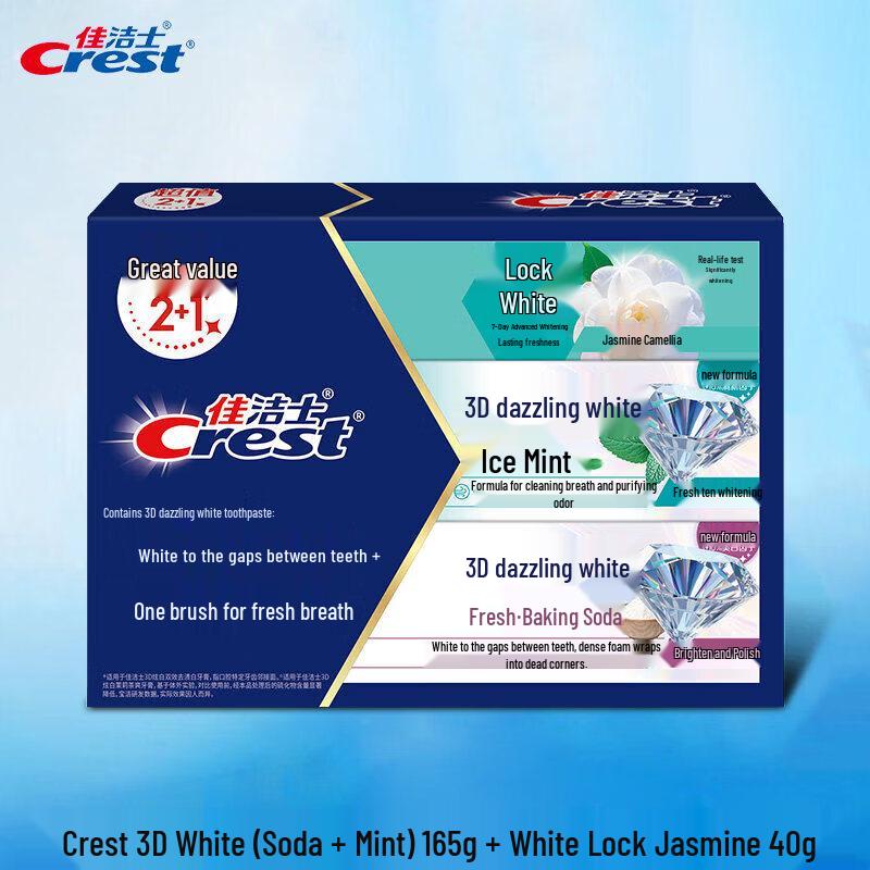 Crest 3D White Toothpaste Family Value Pack