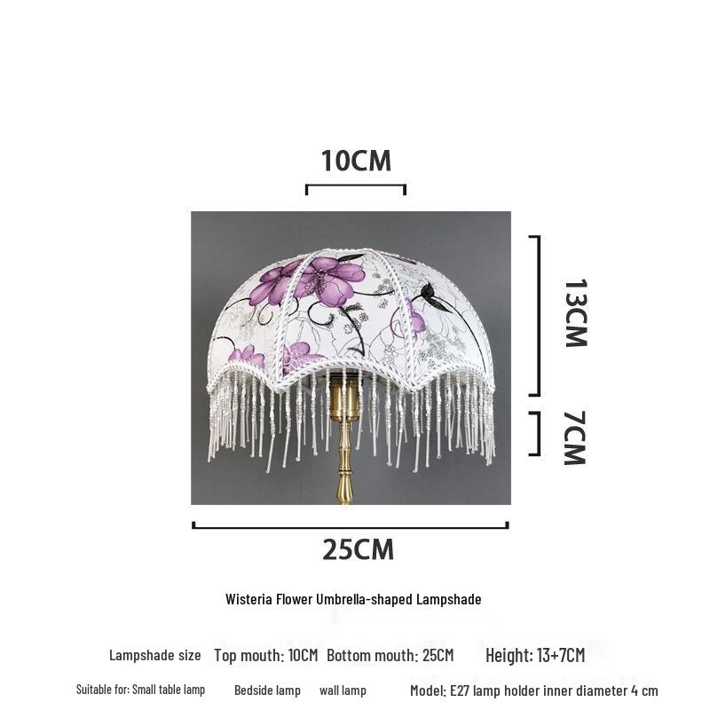 Retro Style Table Lamp with E27 Holder and Lampshade for Bedroom or Bedside