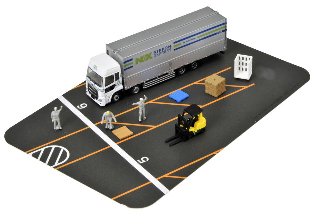 TOMYTEC Kolekce nákladních vozů Kolekce nákladních vozů Logistics Site Wing Van Set E NX Nippon Express Diorama Supplies 329596