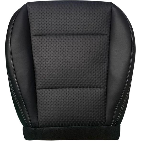 NLQR Front Driver Side Bottom Replacement Seat Cover Perforated Microfiber Leather Black for Subaru Outback Legacy 2015 2016 2017 2018 2019
