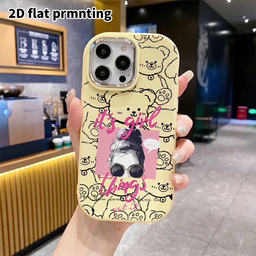Phone Case: 2D Flat Design Suitable for iPhone 18 17 16 15 14 13 Pro Protective Case, Couple Style, Girl Theme, Christmas and Halloween Gifts
