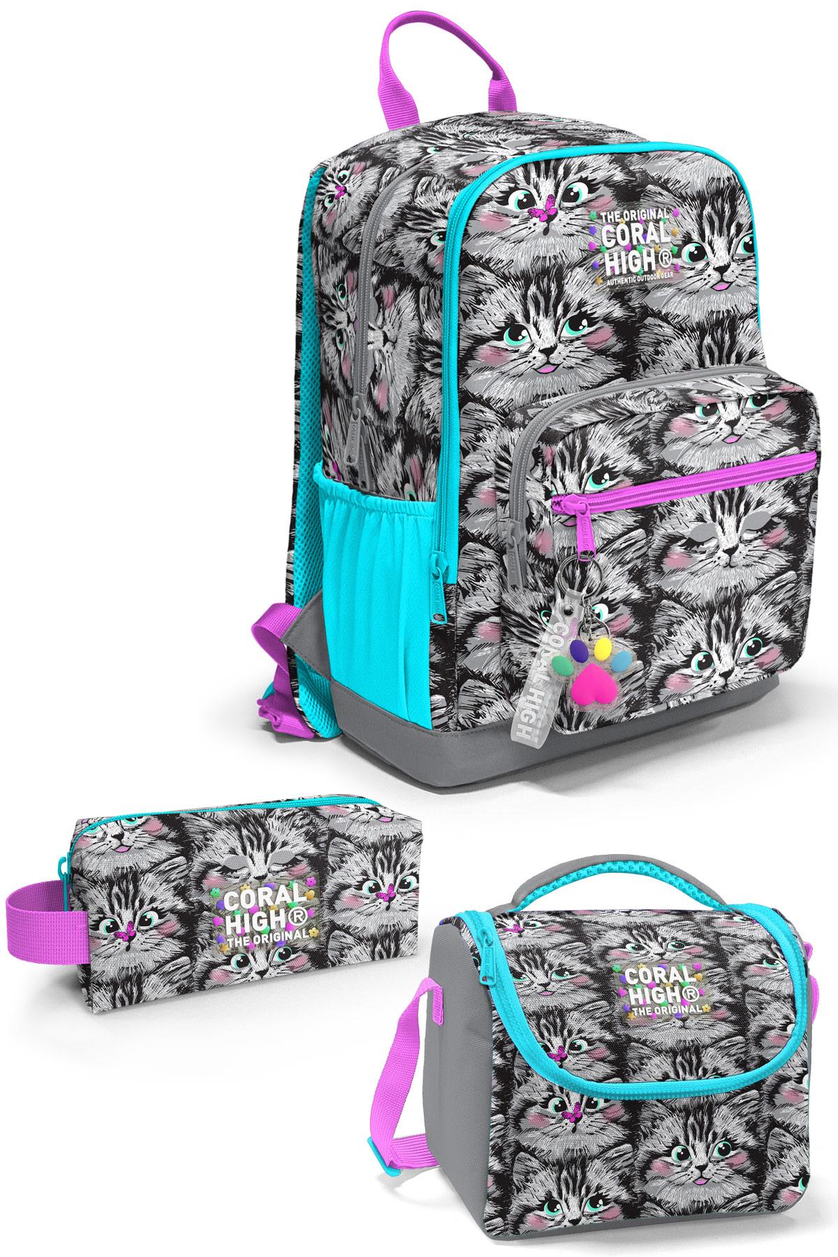 

Coral High Gri Kedi Desenli 3’lü Okul Çanta Seti SET0123638