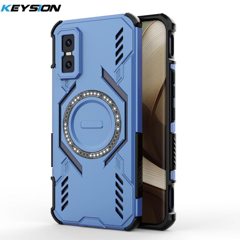 KEYSION Hollow Heat Dissipation Case for Infinix GT 30 Pro 5G TPU+PC Magnetic Cooling Shockproof Phone Cover for Infinix GT 30