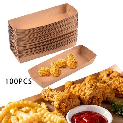 100x Non Reusable Holders Serving Baskets for Nachos Sandwiches French Fries